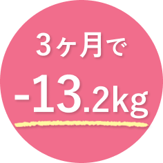 3ヶ月で-13.2kg痩せる